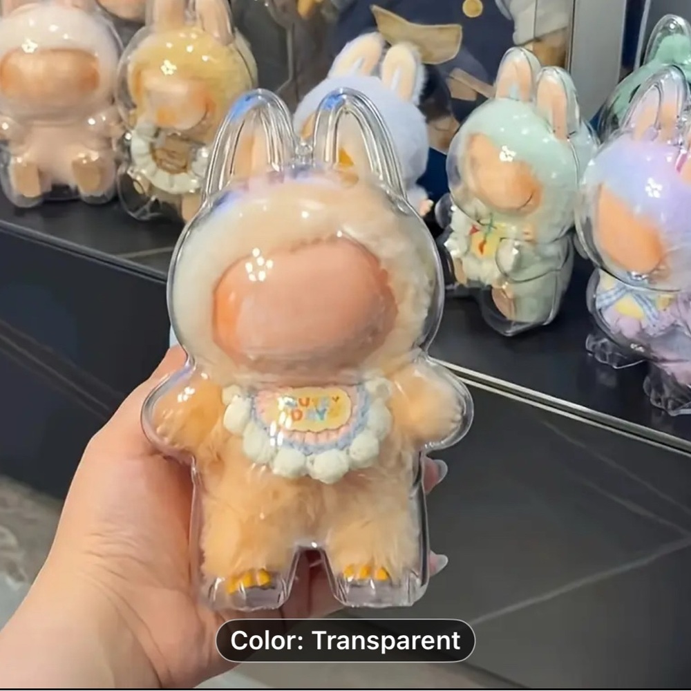 1pc Transparent Protective Case Labubu - Picture 5 of 12
